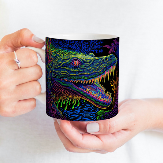 Custom Mug, 15 oz Alligator0001