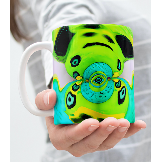 Custom Mug, 15 oz Green Dog 0001