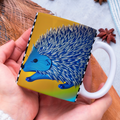 Custom Mug, 15 oz, Hedgehog Royal Blue 0001