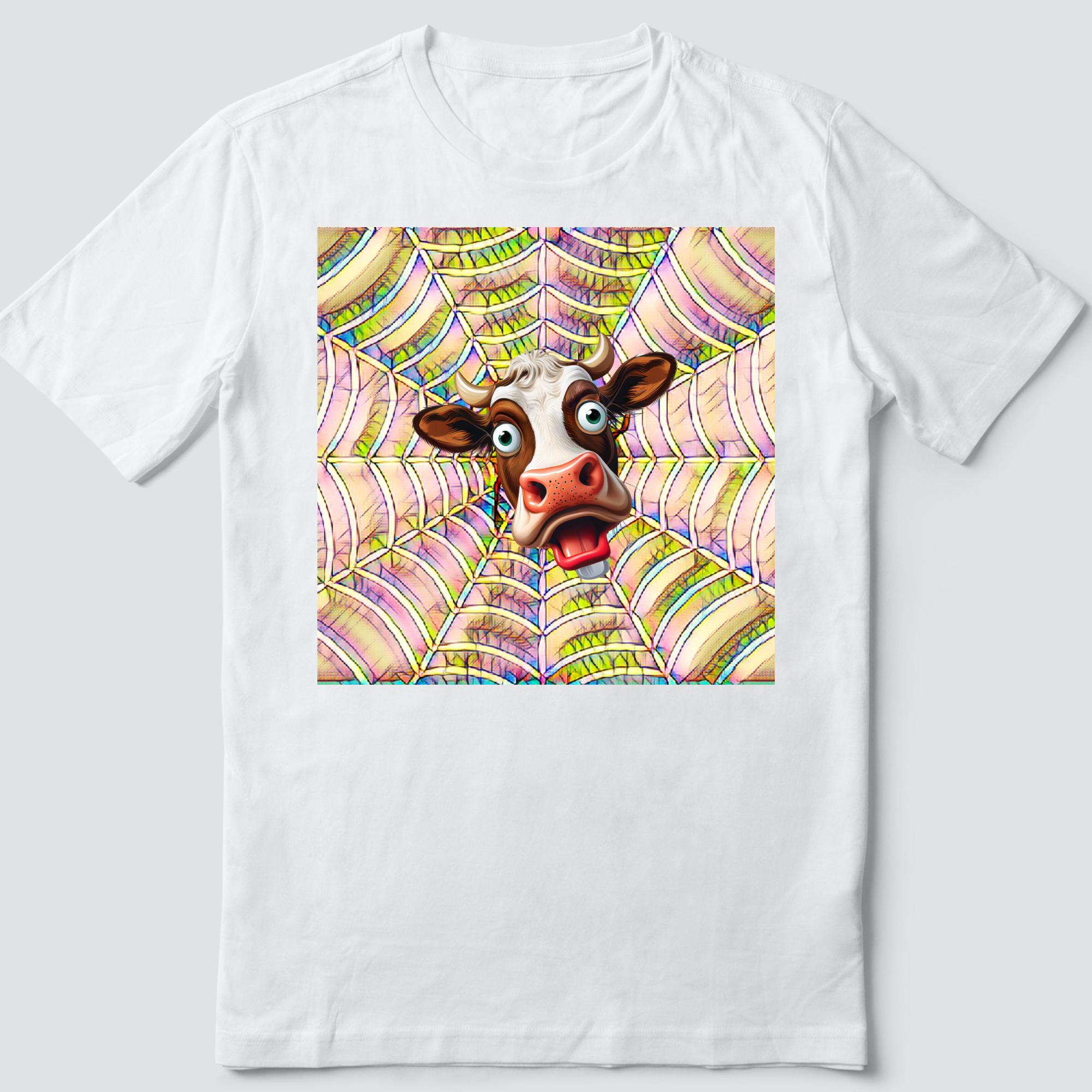 Custom T Shirt, Spider Cow 0001, Sublimation