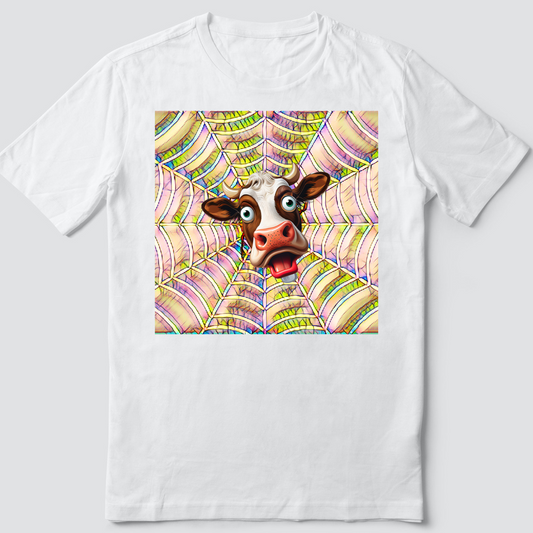 Custom T Shirt, Spider Cow 0001, Sublimation