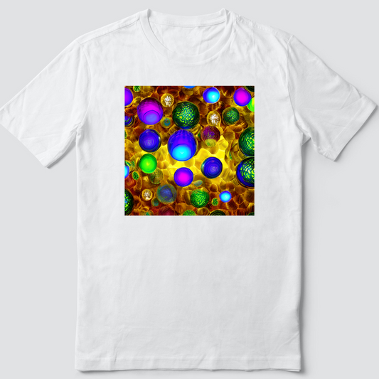 Custom T Shirt, 3D Vibrant Circles 0001