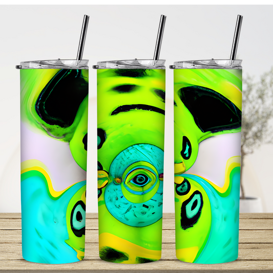 Custom Tumbler,  Green Dog 0001