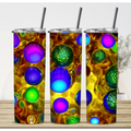 Custom Tumbler, 20 oz., 3D Vibrant Circles 0001