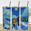 Custom Tumbler, 20 oz., Snowy Couple 0001