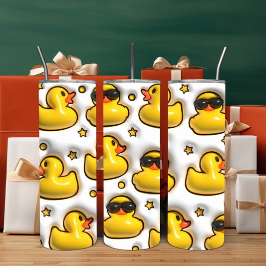Custom Tumbler,  20 oz., BellaYella Duckies 001