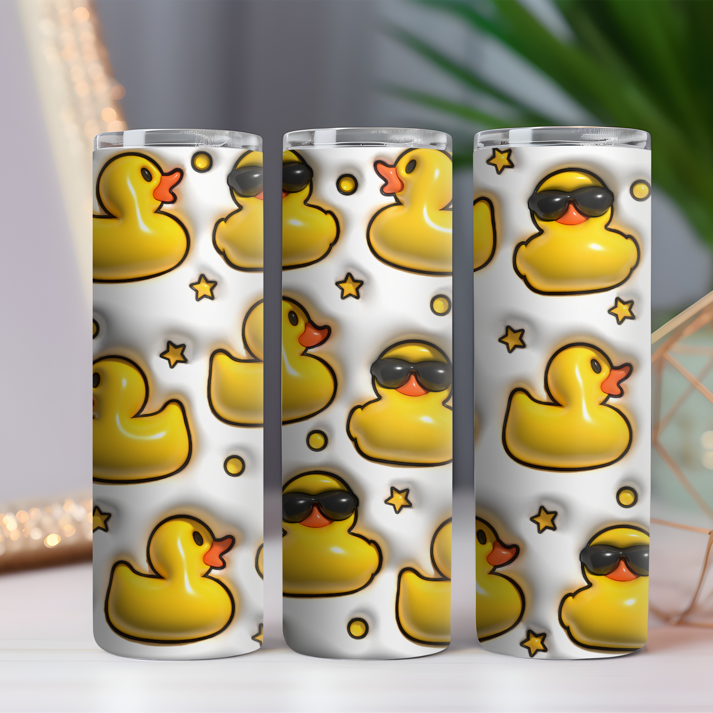 Custom Tumbler,  20 oz., BellaYella Duckies 001