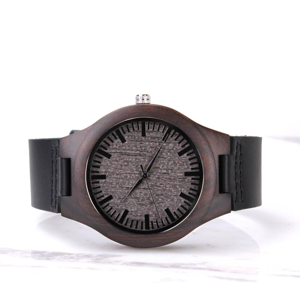 Engraved Wooden Watch - Dad Fixer of Things 0001