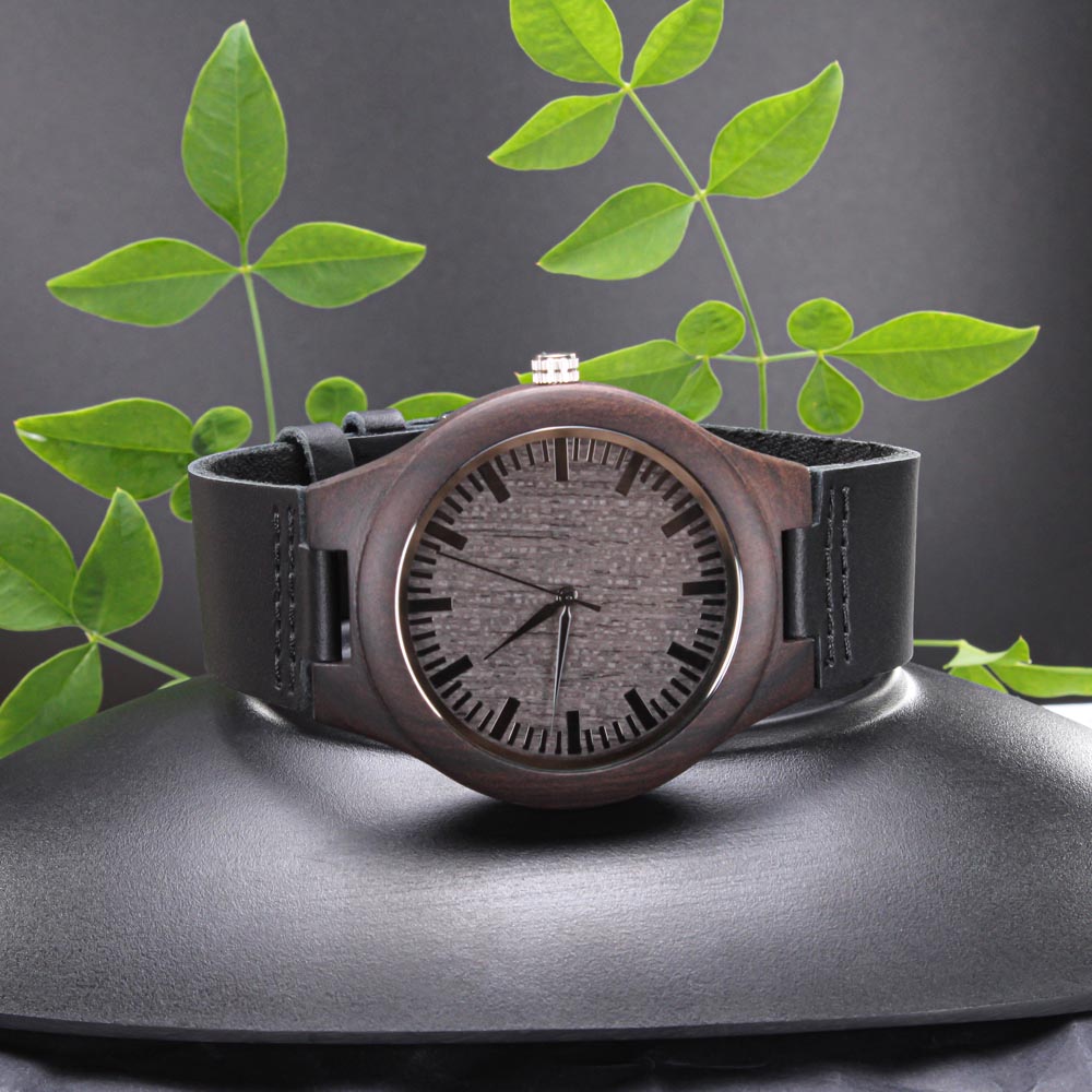 Engraved Wooden Watch - Dad Fixer of Things 0001