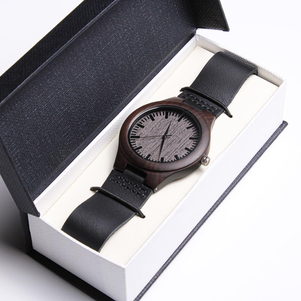 Engraved Wooden Watch - Dad Fixer of Things 0001