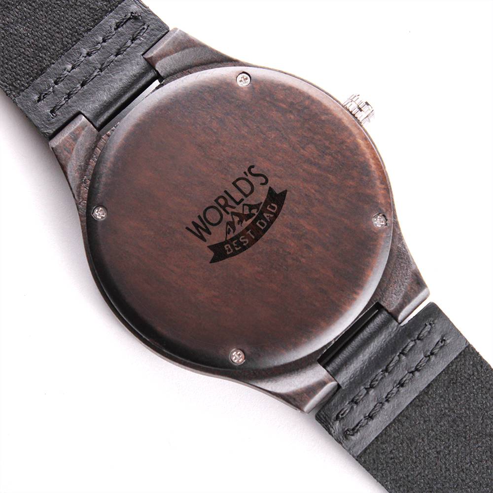 Engraved Wooden Watch - World's Best Dad