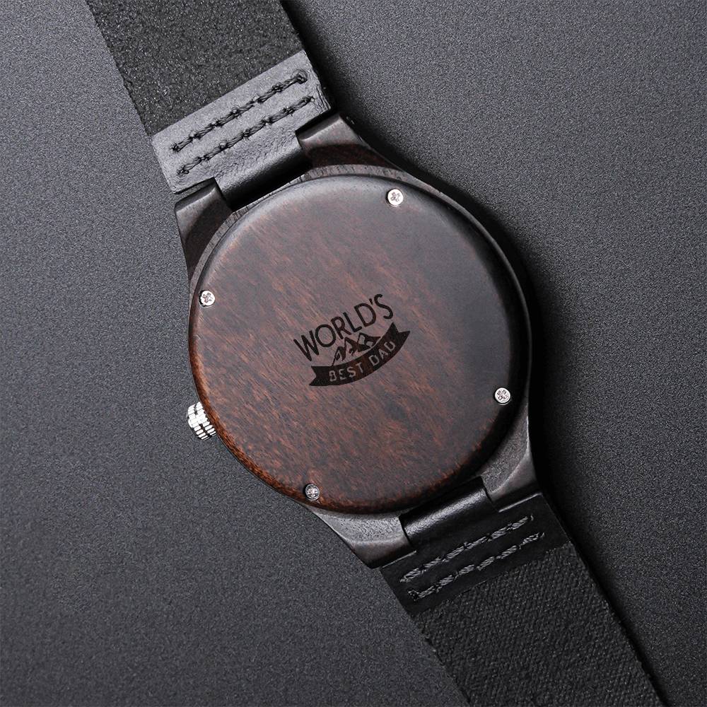 Engraved Wooden Watch - World's Best Dad