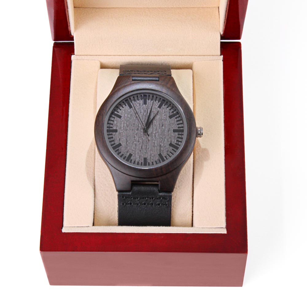 Engraved Wooden Watch 0001