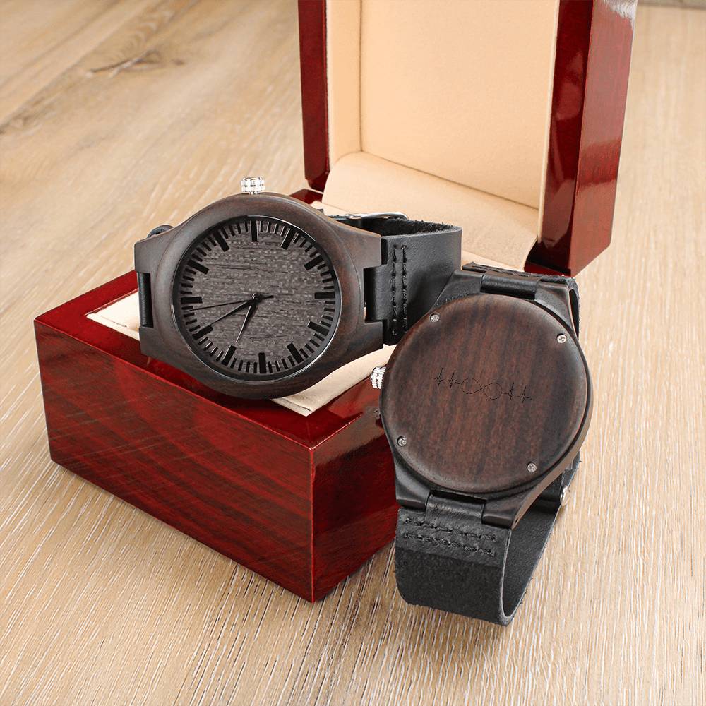 Engraved Wooden Watch 0001