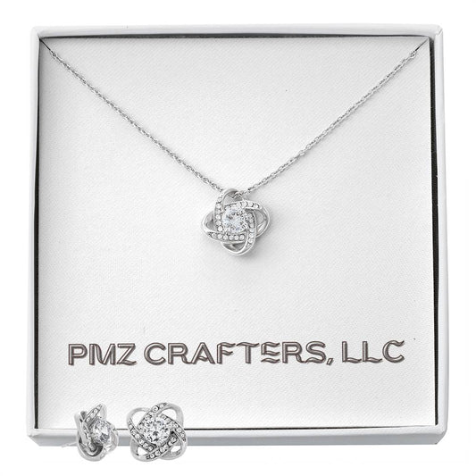 Love Knot set with beautiful Necklace and Earrings