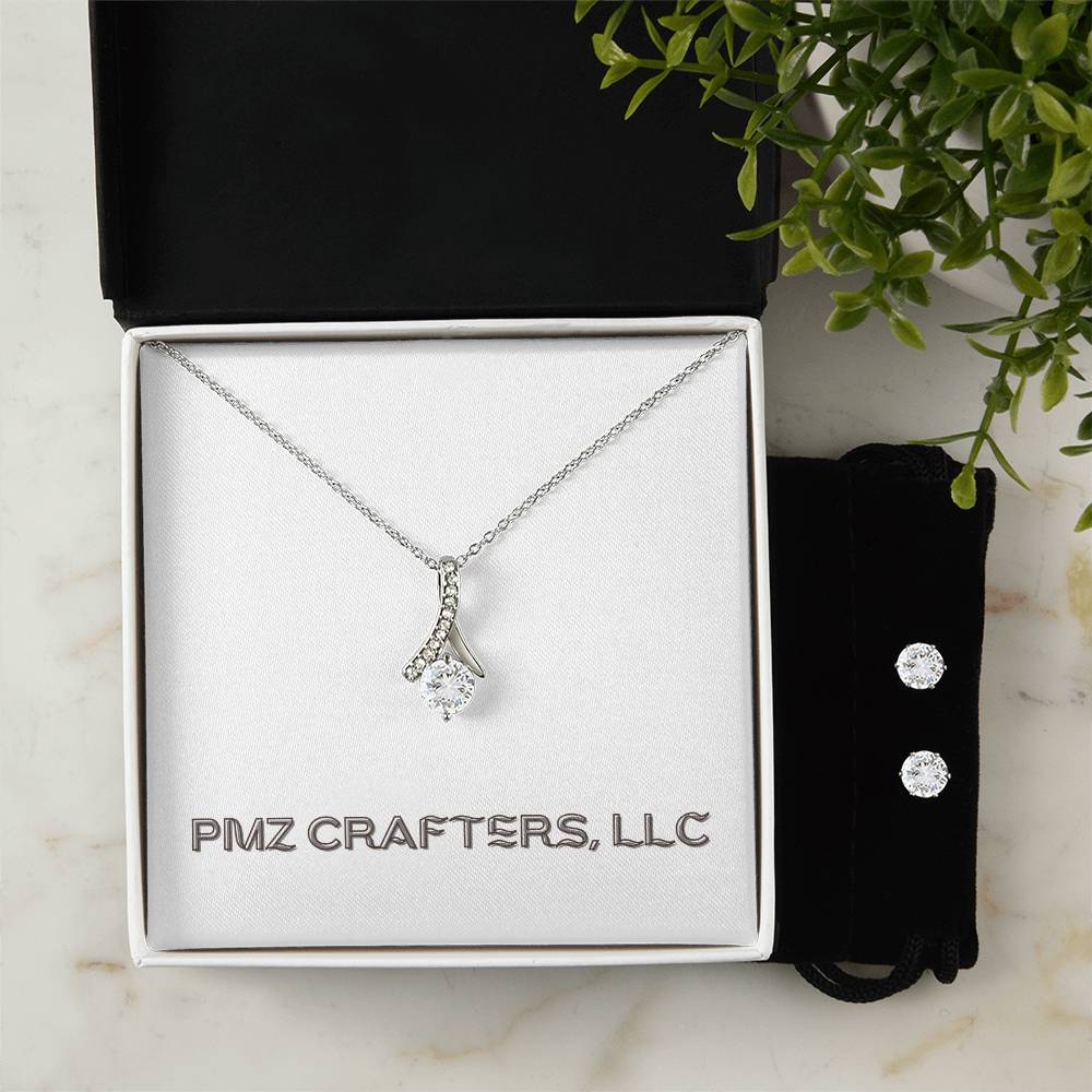 Alluring Beauty Necklace and Cubic Zirconia Earring Set 0001