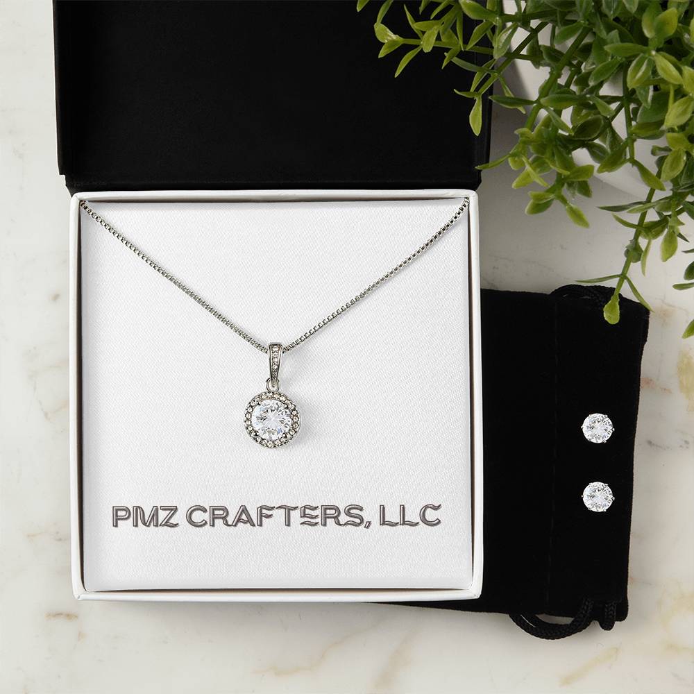 Eternal Hope Necklace and Cubic Zirconia Earring Set