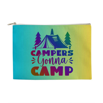Fabric - Zipper Pouch - Campers Gonna Camp