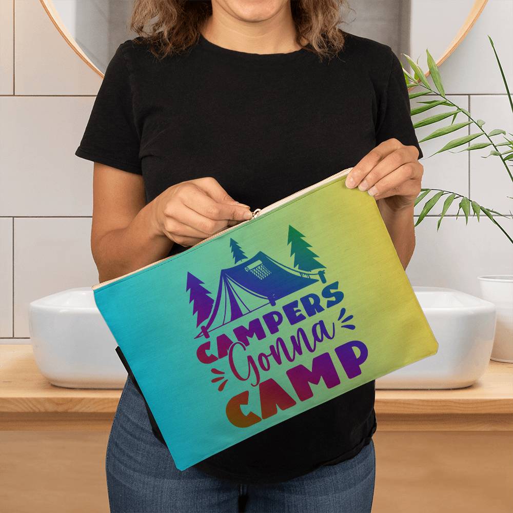 Fabric - Zipper Pouch - Campers Gonna Camp