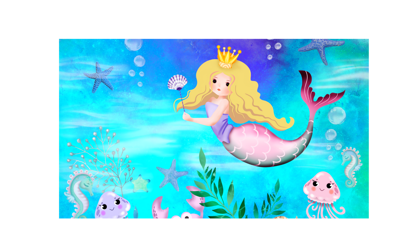 Kids Custom 12 oz Tumbler - Mermaid 0001 - Multiple Designs