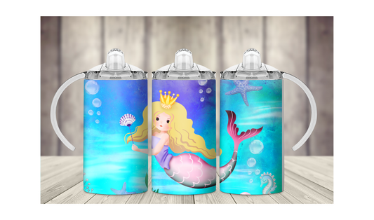 Kids Custom 12 oz Tumbler - Mermaid 0001 - Multiple Designs