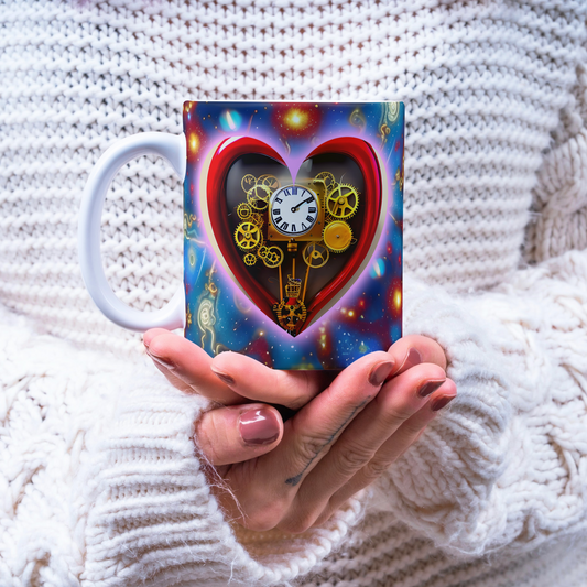 Custom Mug, 15 oz Bold Hearts 0005