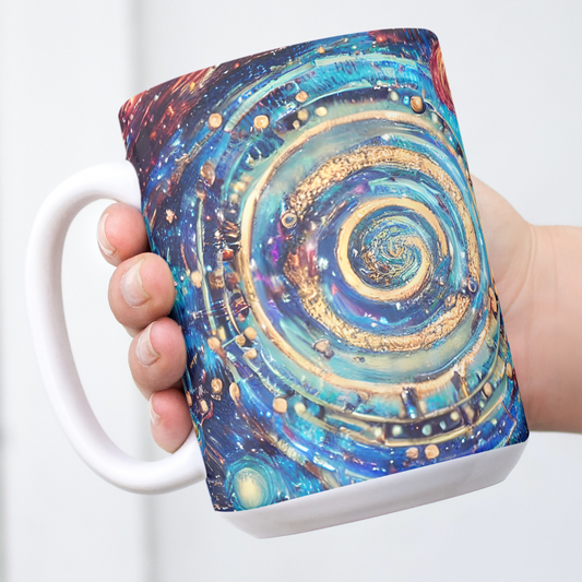 Custom Mug, 15 oz Whimsical Heart of the Galaxy 0001