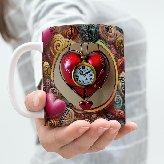 Custom Mug, 15 oz Bold Hearts 0004