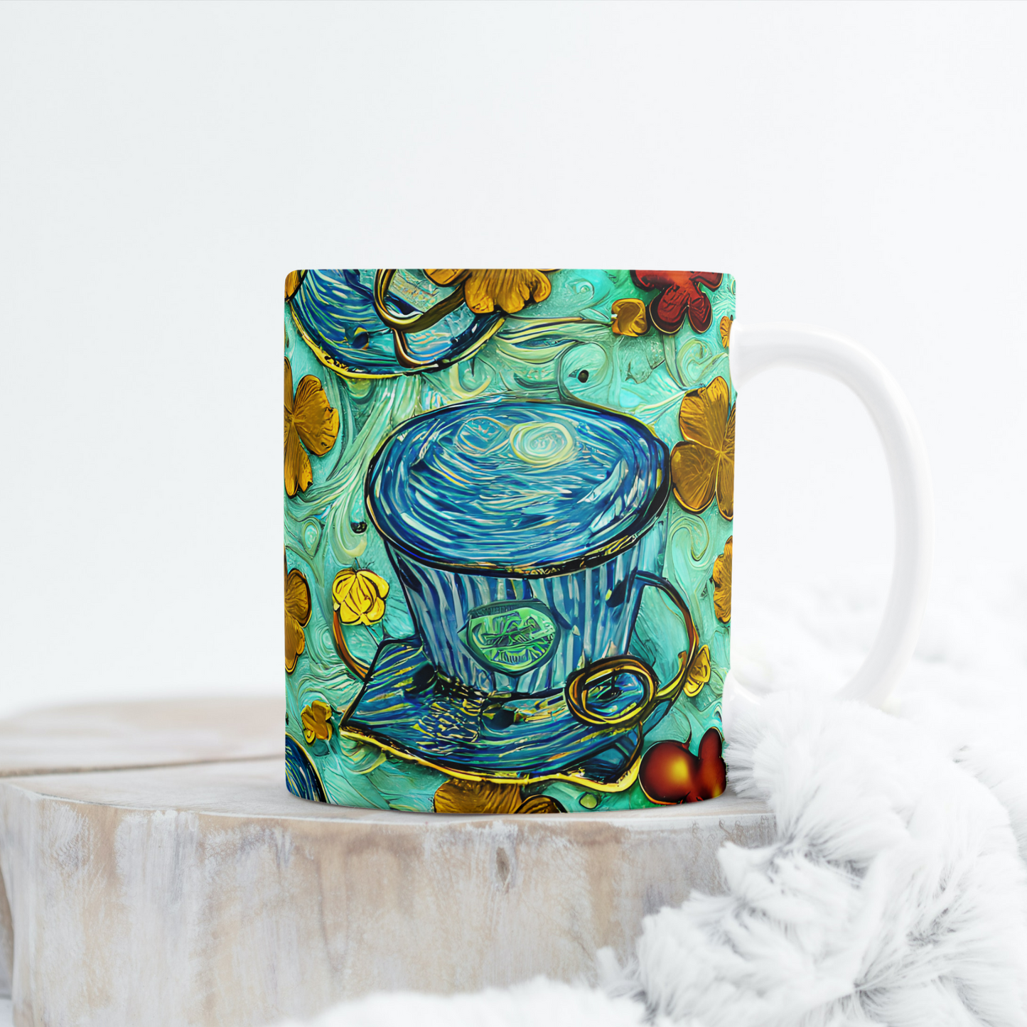 Custom Mug, 15 oz Cafe Clover 0001