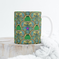 Custom Mug, 15 oz. Green and Gold Hive 0001