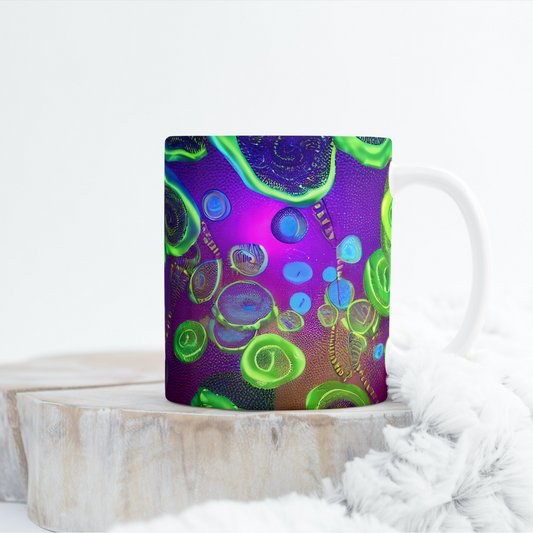 Custom Mug, 15 oz Vibrant Circles 0001