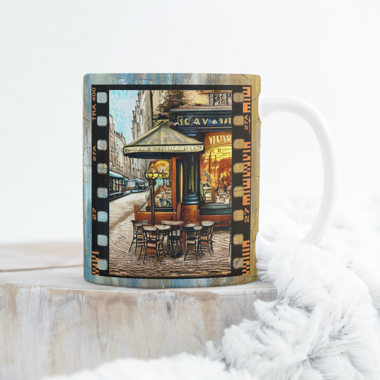 Custom Mug, 15 oz Vision of Street Cafe 0001