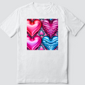 Custom T Shirt, Bold Hearts 0002, Sublimation