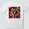 Custom T Shirt, Bold Hearts 0004, Sublimation