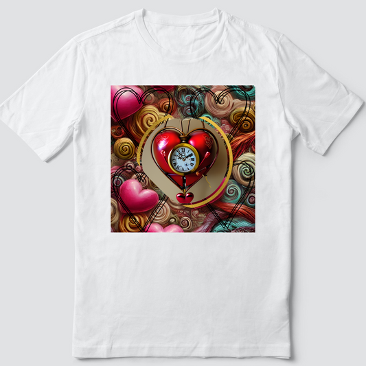 Custom T Shirt, Bold Hearts 0004, Sublimation