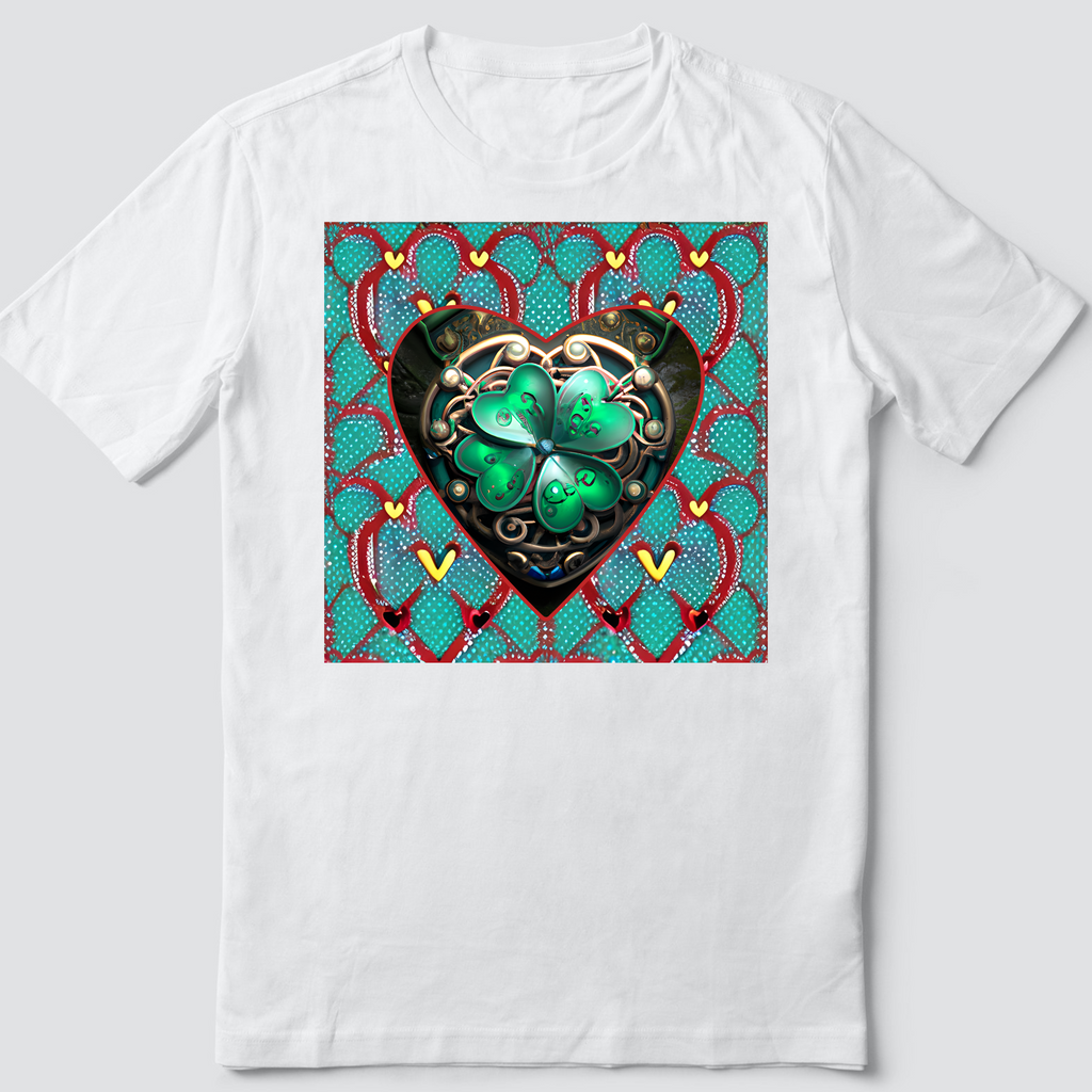 Custom T Shirt, Shamrock Love 0001, Sublimation
