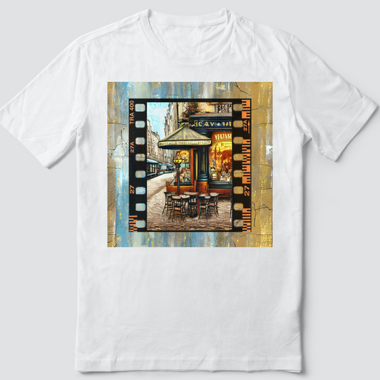 Custom T Shirt, Street Cafe 0001, Sublimation