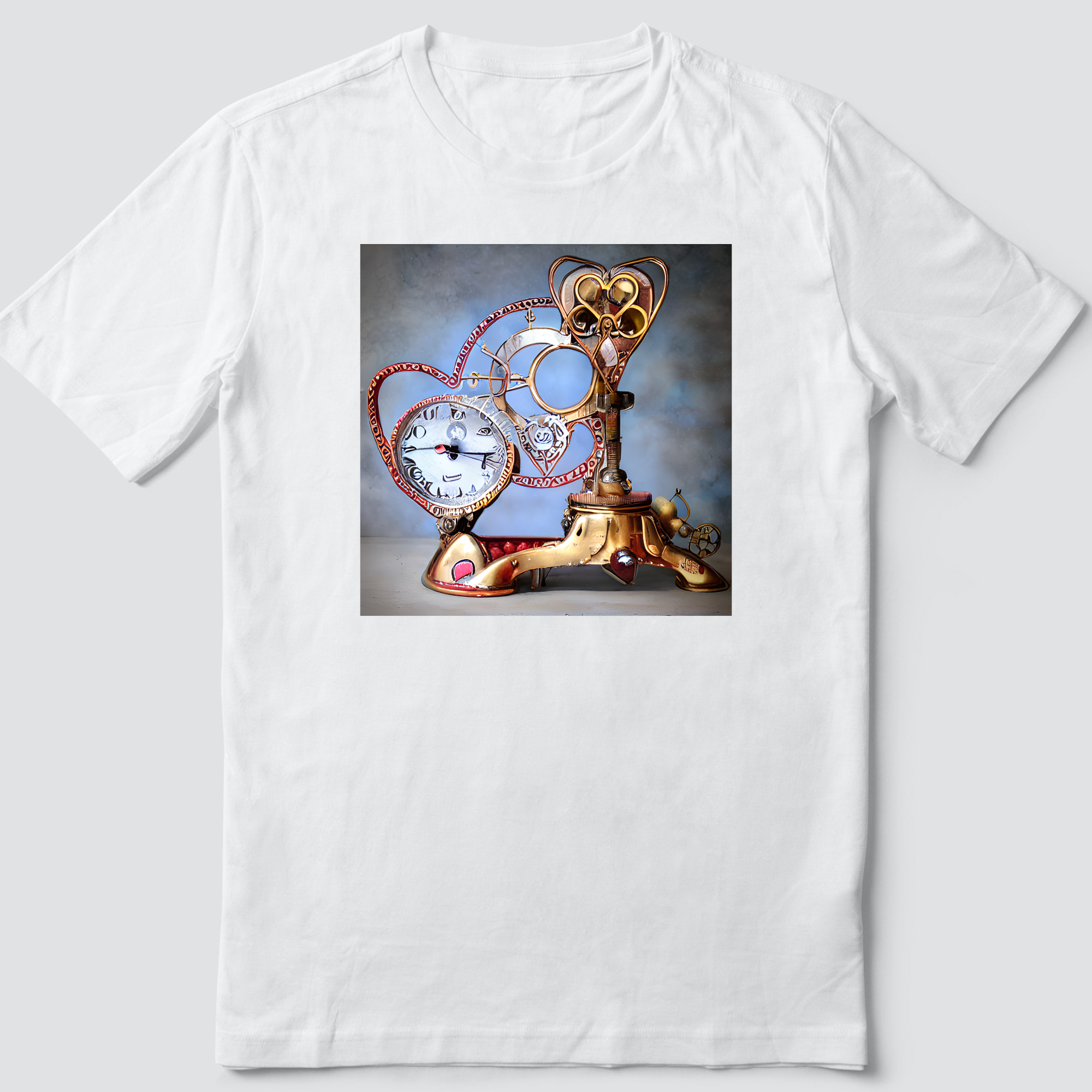 Custom T Shirt, Whimsical Hearts of Gold 0001, Sublimation