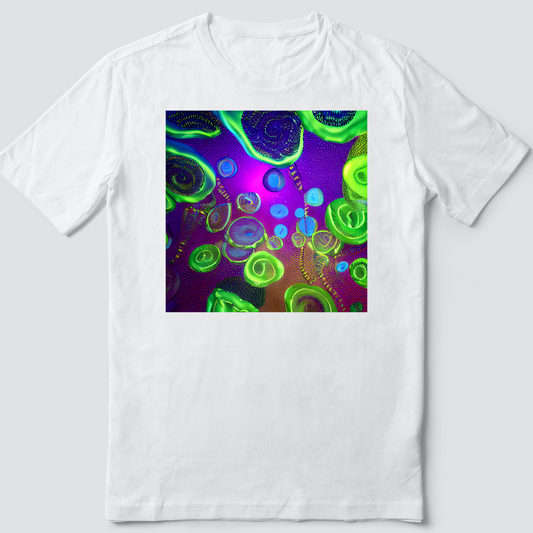 Custom T Shirt, Vibrant Circles 0001, Sublimation