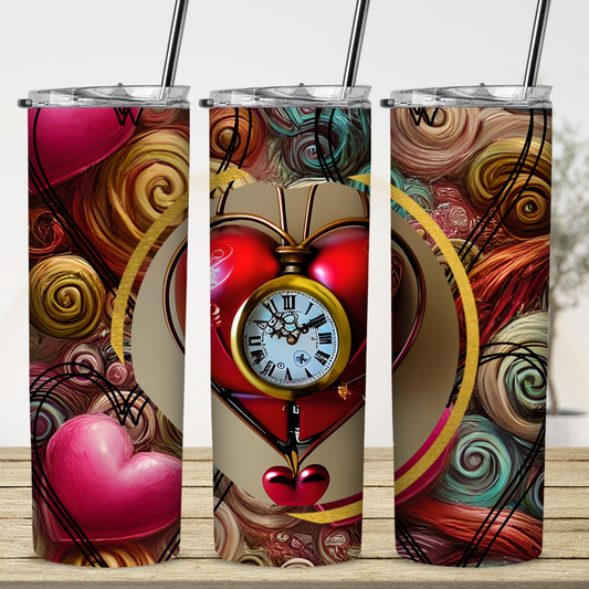Custom Tumbler,  Bold Hearts 0004