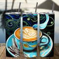 Custom Tumbler, Cafe Blue 0001