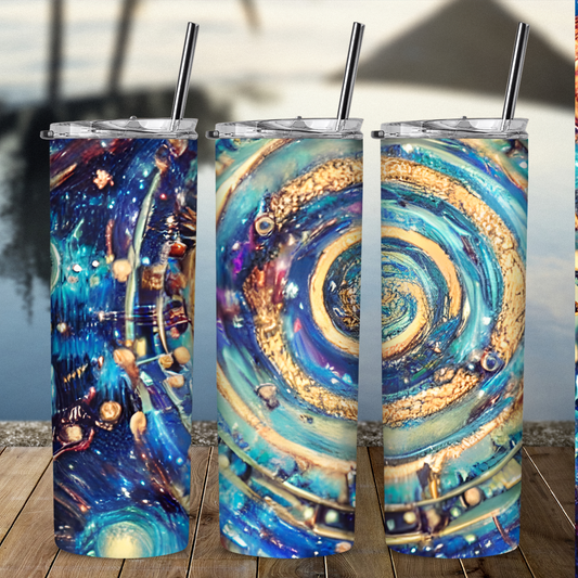 Tumbler, 20 oz, Whimsical Heart of the Galaxy 0001, Custom Sublimation