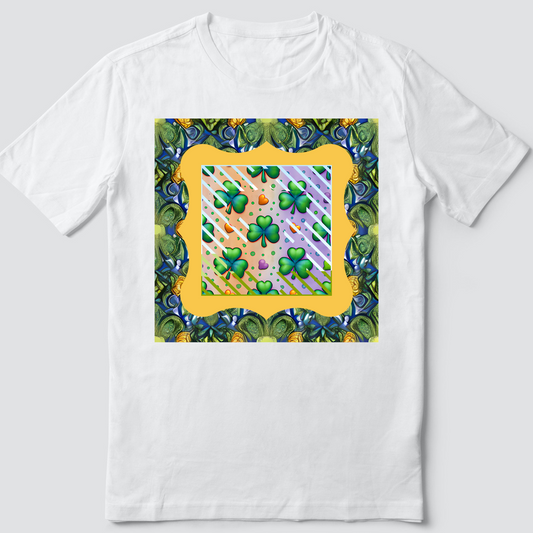Custom T Shirt, Essence Fleur de Blue & Green 0001, Sublimation