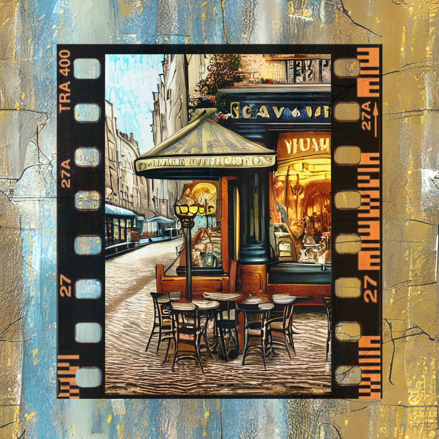 Custom T Shirt, Street Cafe 0001, Sublimation