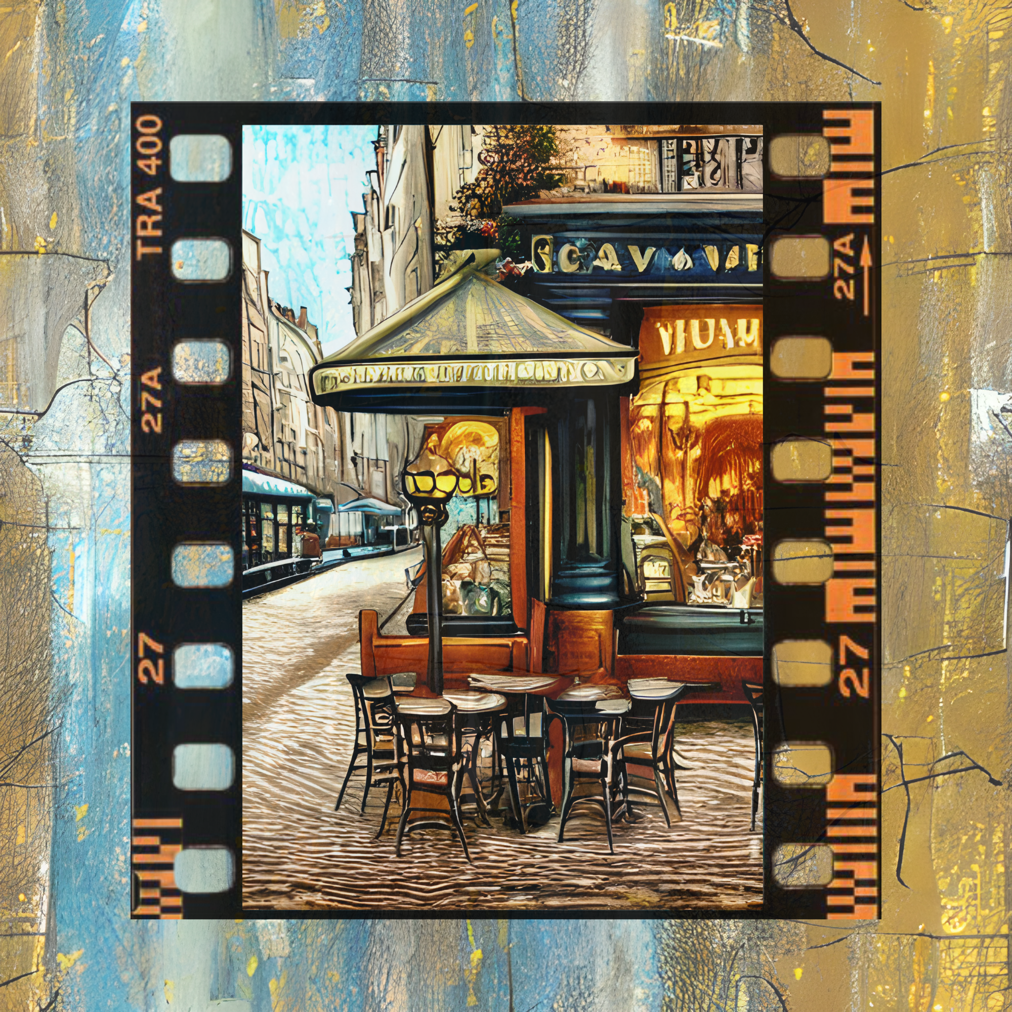 Custom T Shirt, Street Cafe 0001, Sublimation